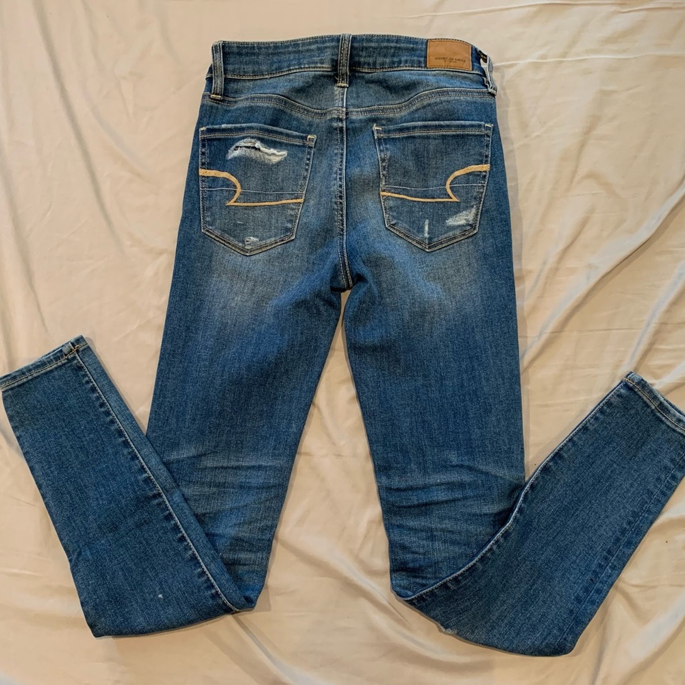 American Eagle Ripped High Rise Jeggings - Picture 2 of 4